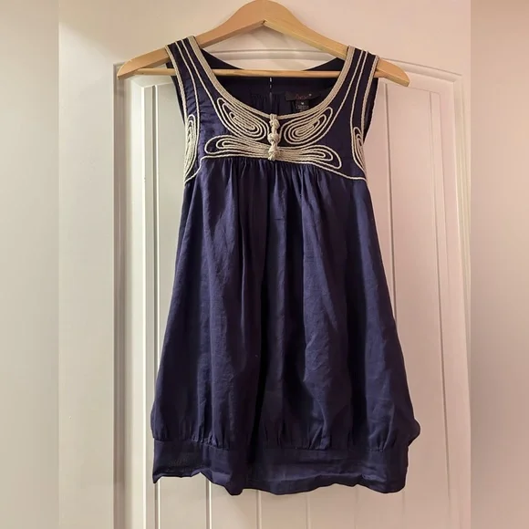 Dex Sleeveless Blouse, 100% Cotton.  Size Medium. - Picture 3 of 9